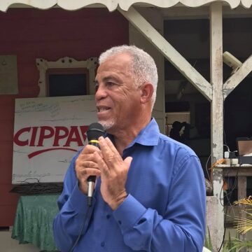 Alain Plaisir, président du Cippa Guadeloupe, le 14 mars 2021 à l'assemblée générale du parti. Photo : Cippa Guadeloupe Alain Plaisir, président du Cippa Guadeloupe, le 14 mars 2021 à l'assemblée générale du parti. Photo : Cippa Guadeloupe