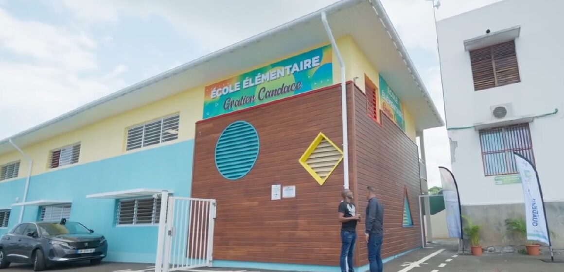 Le chantier de mise aux normes antisismiques de l'école élémentaire Gratien Candace à Baillif, a été livré ce 2 juillet. Photo : capture écran vidéo Région Guadeloupe Le chantier de mise aux normes antisismiques de l'école élémentaire Gratien Candace à Baillif, a été livré ce 2 juillet. Photo : capture écran vidéo Région Guadeloupe
