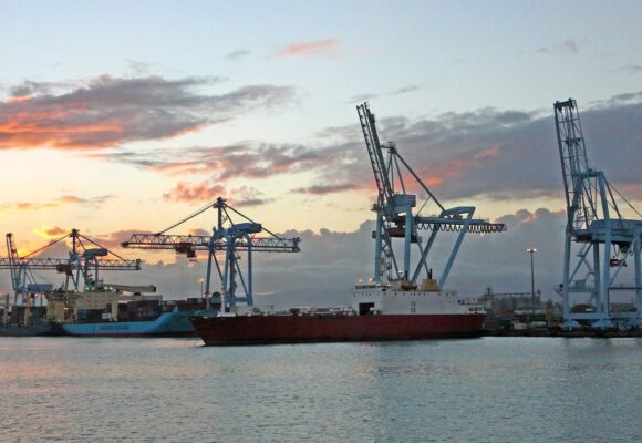 Le terminal de Jarry, au port autonome de Guadeloupe/ Photo : Magnin/Sipa